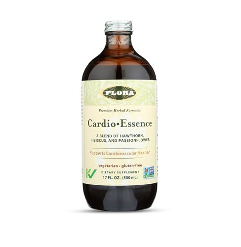 Flora Cardio-Essence: botella de vidrio de 17 oz para tónico diario
