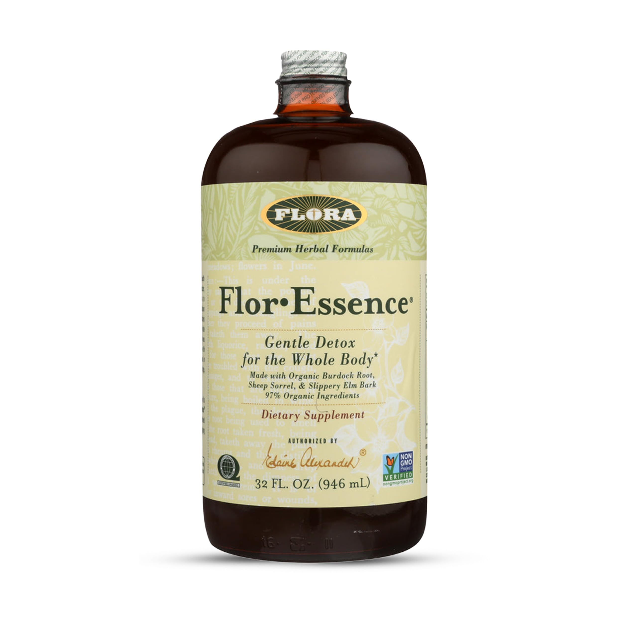 Flora Flor Essence: bote de vidrio que mantiene la integridad del té.