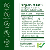 Etiqueta orgánica de Flora Flor Essence para una experiencia natural.