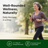 Semillas de linaza orgánicas dentro de la fórmula Omega 369 de Flora.