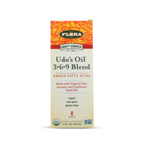 Flora Udo’s Choice Omega 369: botella de vidrio oscuro para conservar nutrientes