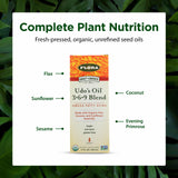 Flora Udo’s Choice Omega 369 en envase de vidrio oscuro