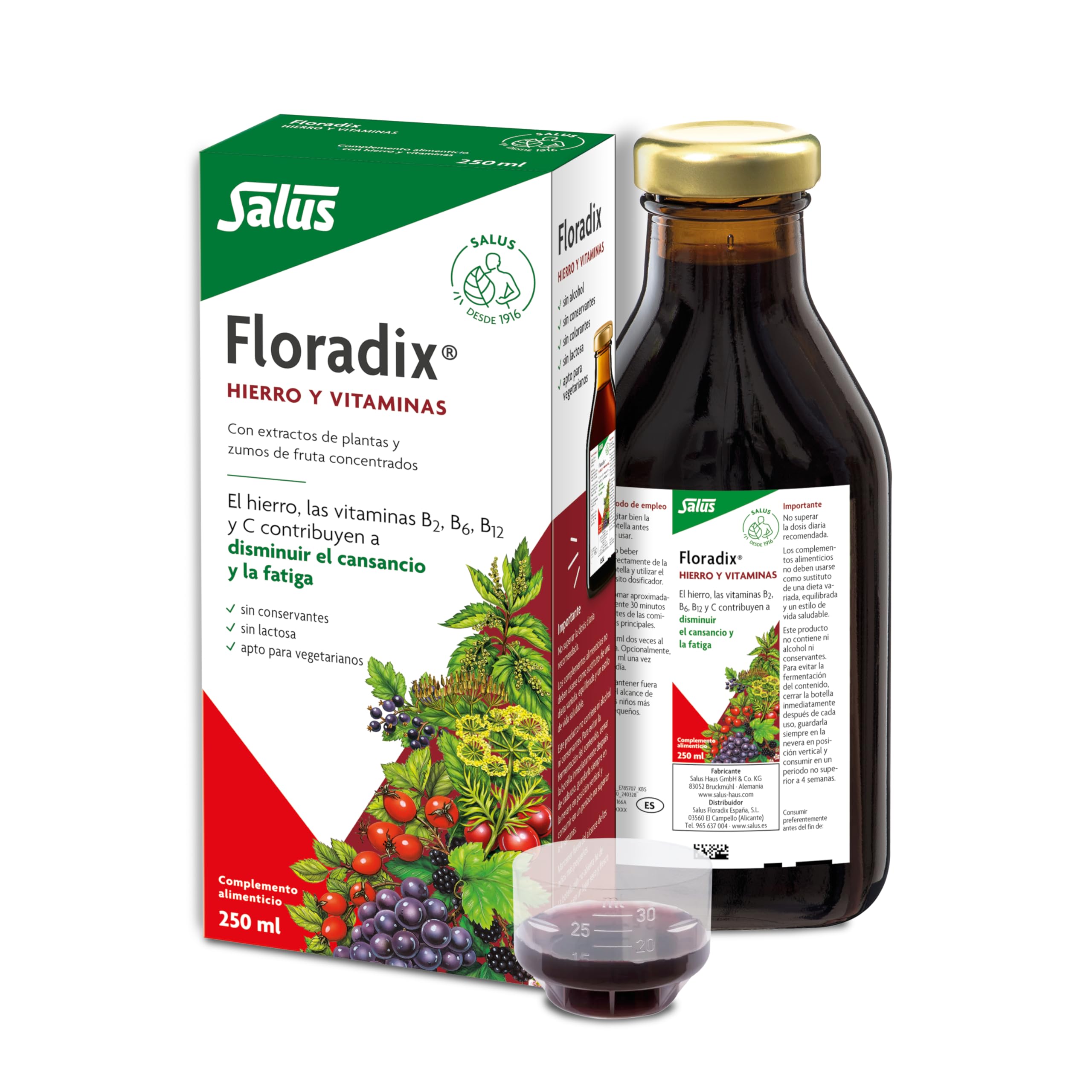 Floradix botella-vertido: líquido suave para consumo diario