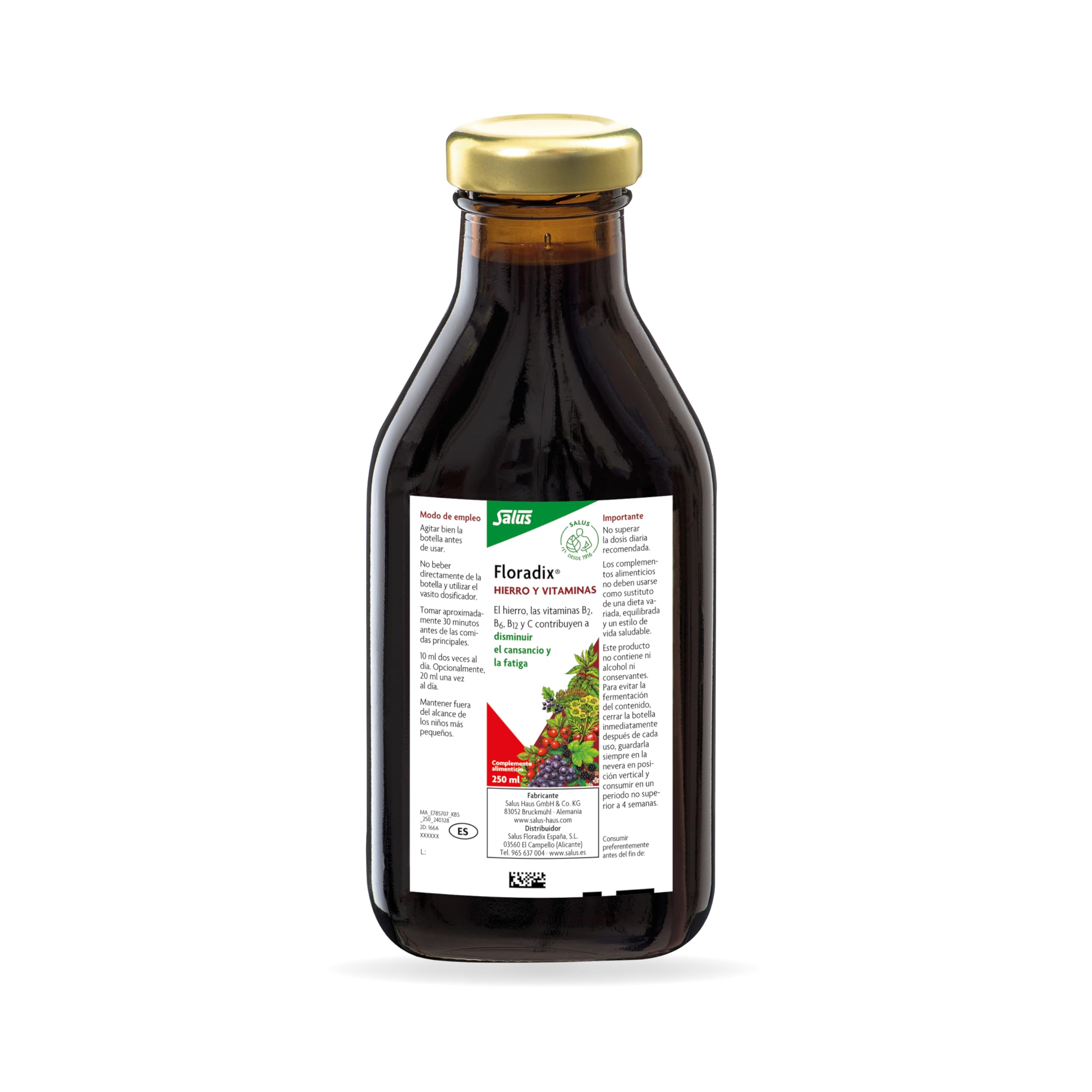Floradix copa-con-liquido: presentación atractiva para uso diario