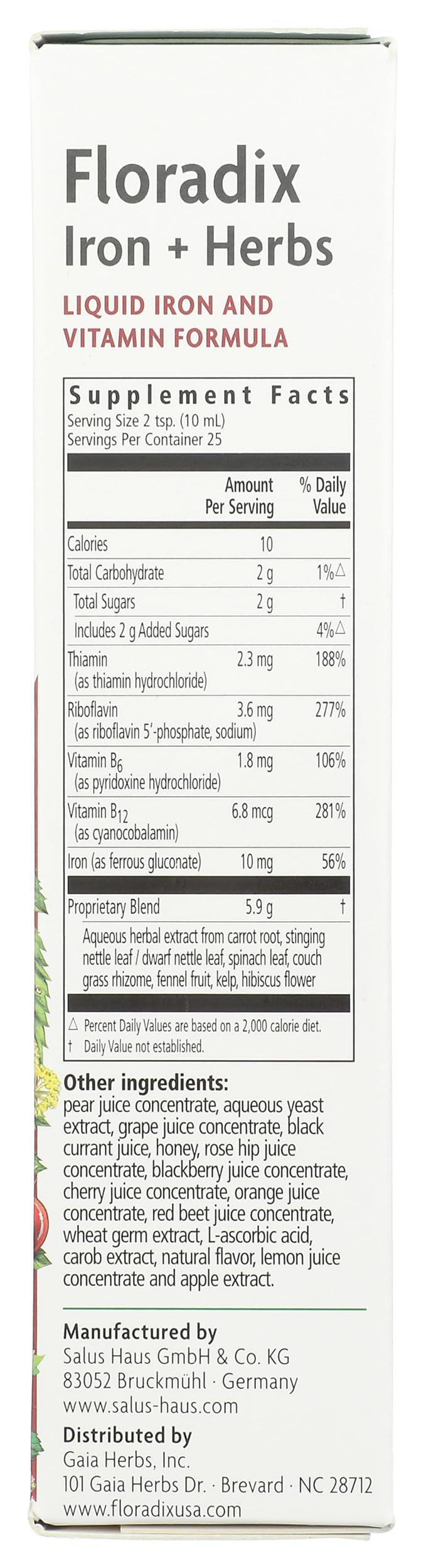 Floradix, sabor agradable con extractos de frutas para tomar fácilmente.