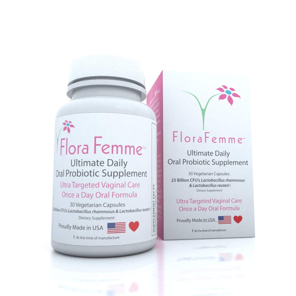 FLORAFEMME Probiotico Oral, botella de capsulas para uso diario