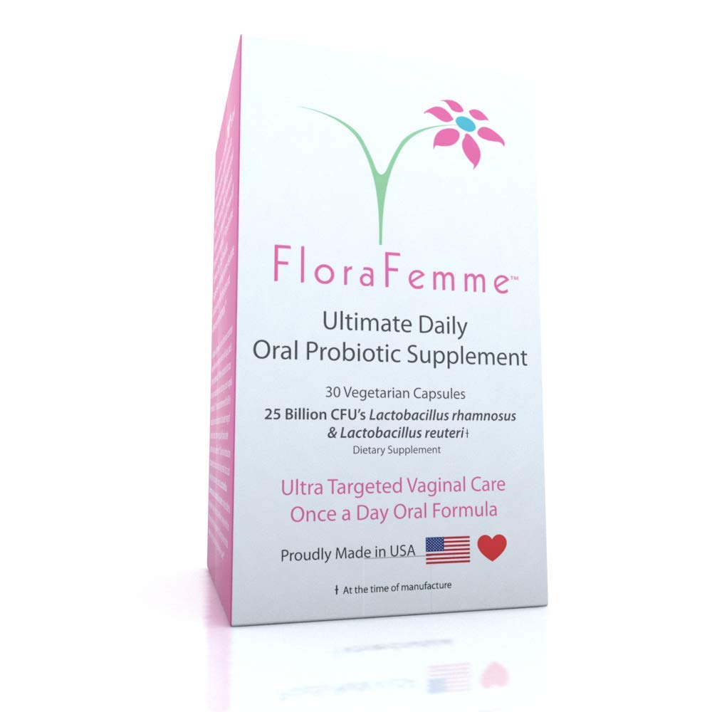 FLORAFEMME Probiotico Oral, etiqueta clara con dosis diaria