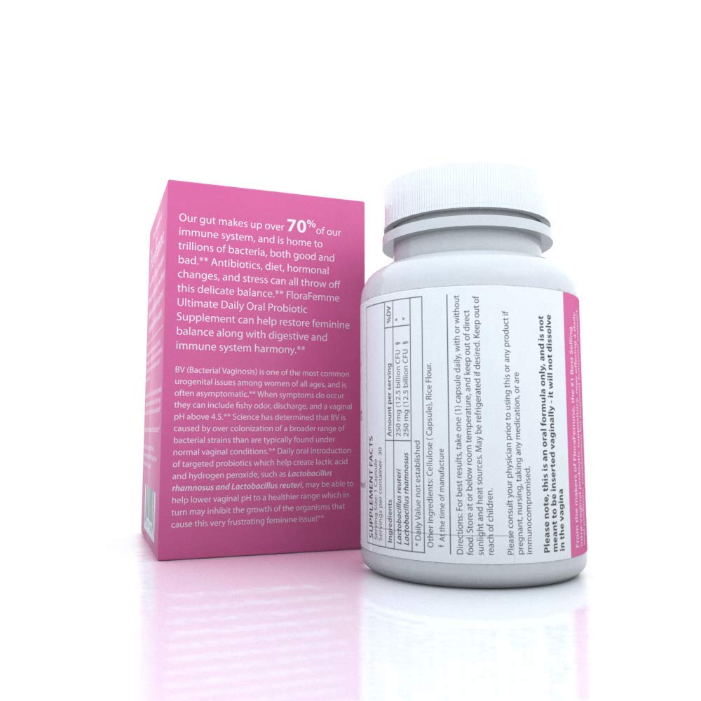FLORAFEMME Probiotico Oral, informacion de 25 mil millones UFC