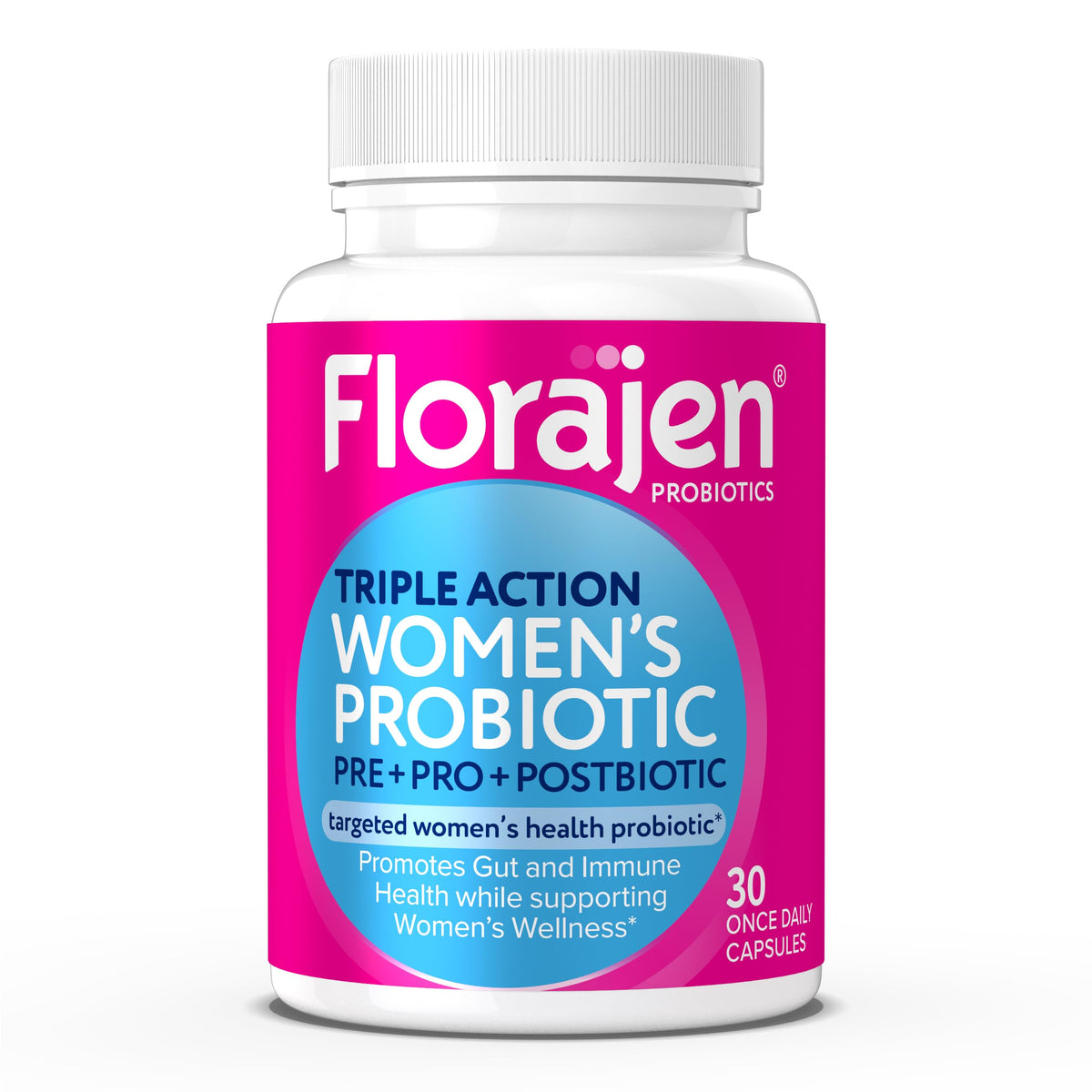 Florajen cápsula: acción triple para soporte digestivo en mujeres