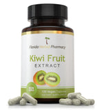 Cápsulas de Kiwi extract de Florida Herbal Pharmacy en botella, para uso diario tras las comidas.
