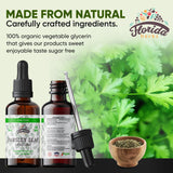 Florida Herbs etiqueta tintura perejil orgánica para mayor confianza