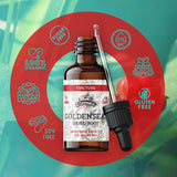 Gotas veganas de Goldenseal Tincture FLORIDA HERBS para bienestar diario.