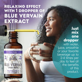 Florida Herbs Verbena Azul gotas de dosificación, uso práctico para momentos de calma