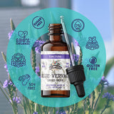 Florida Herbs Verbena Azul tintura, frasco de 2 oz para rituales diarios