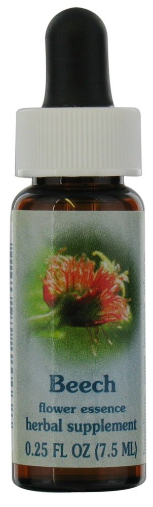 Esencia de Haya de Flower Essence Services, frasco 0,25 onza para equilibrio emocional suave.