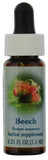 Esencia de Haya de Flower Essence Services, frasco 0,25 onza para equilibrio emocional suave.