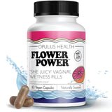 Flower Power bote de cápsulas para humedad vaginal, uso diario