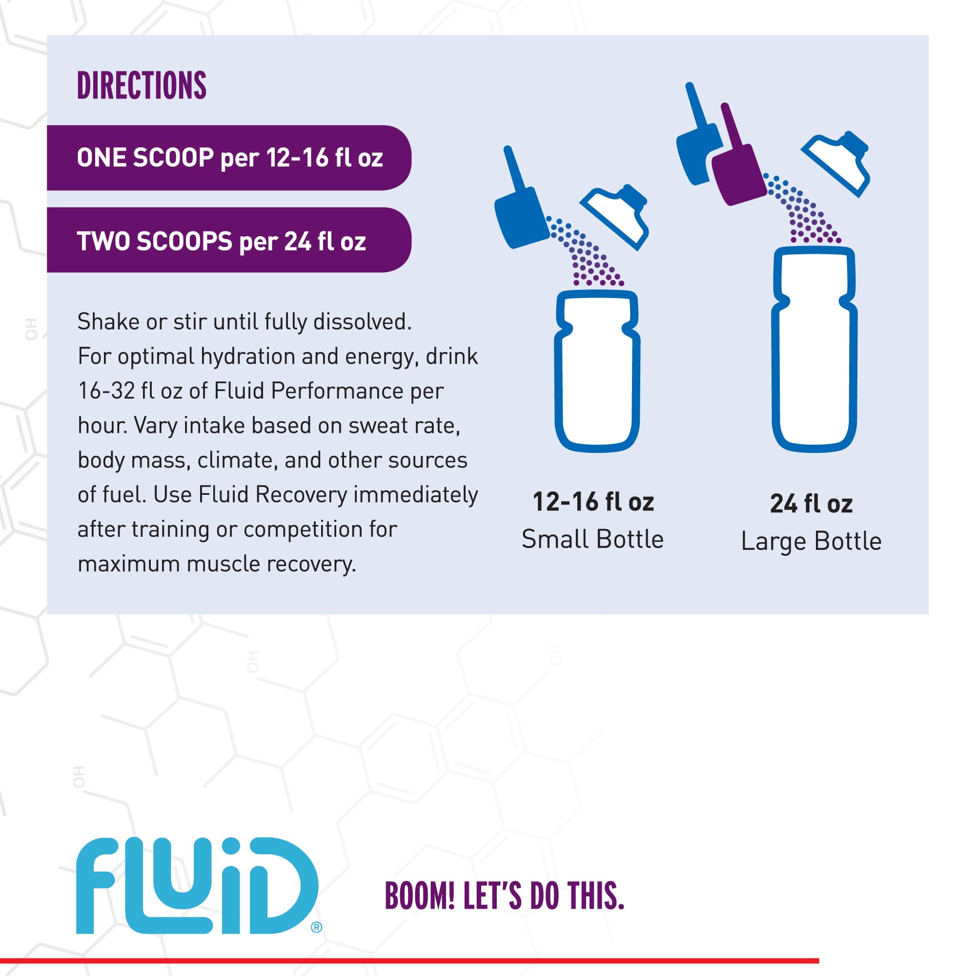 Fluid Performance sabor natural, sin colorantes artificiales para disfrutar.