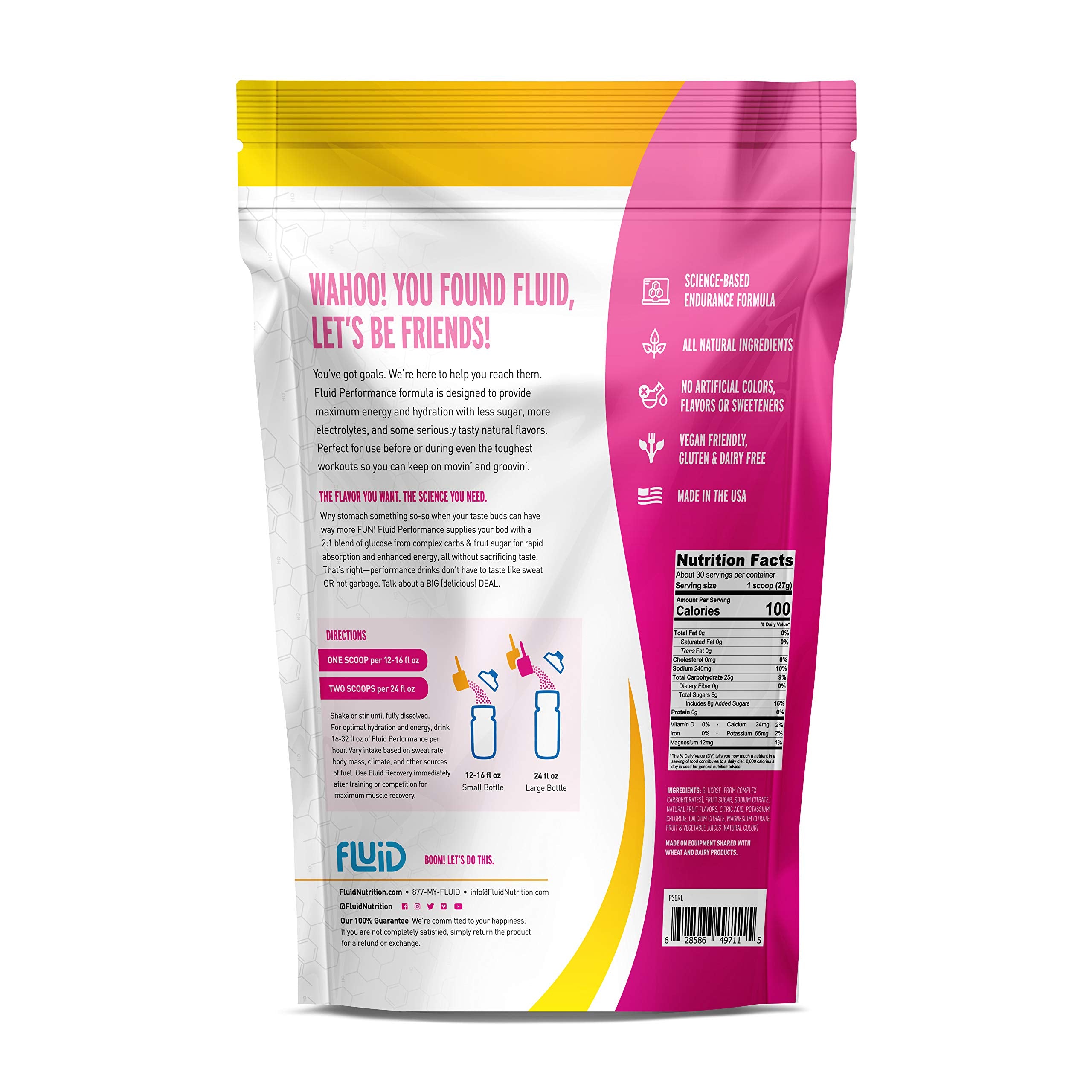 Fluid Performance té de fruta de la pasión: sabor natural para entrenar con energía.