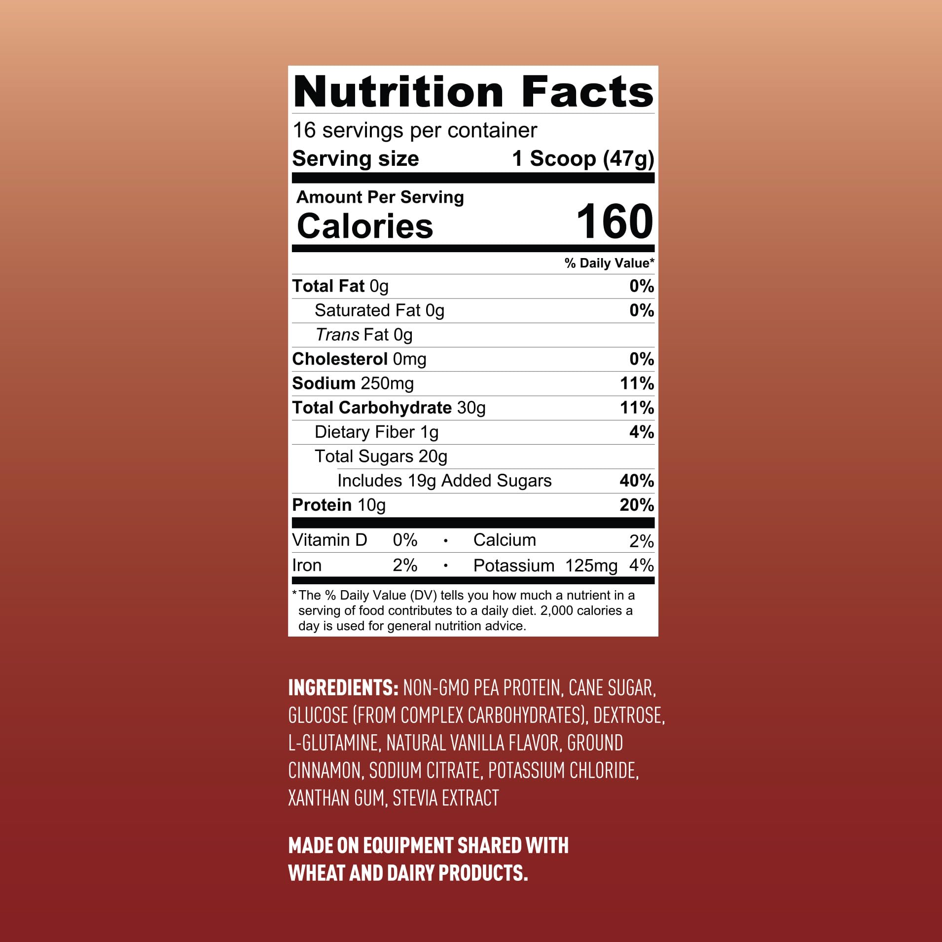 Fluid Recovery sabor canela vainilla vegano para batidos nutritivos