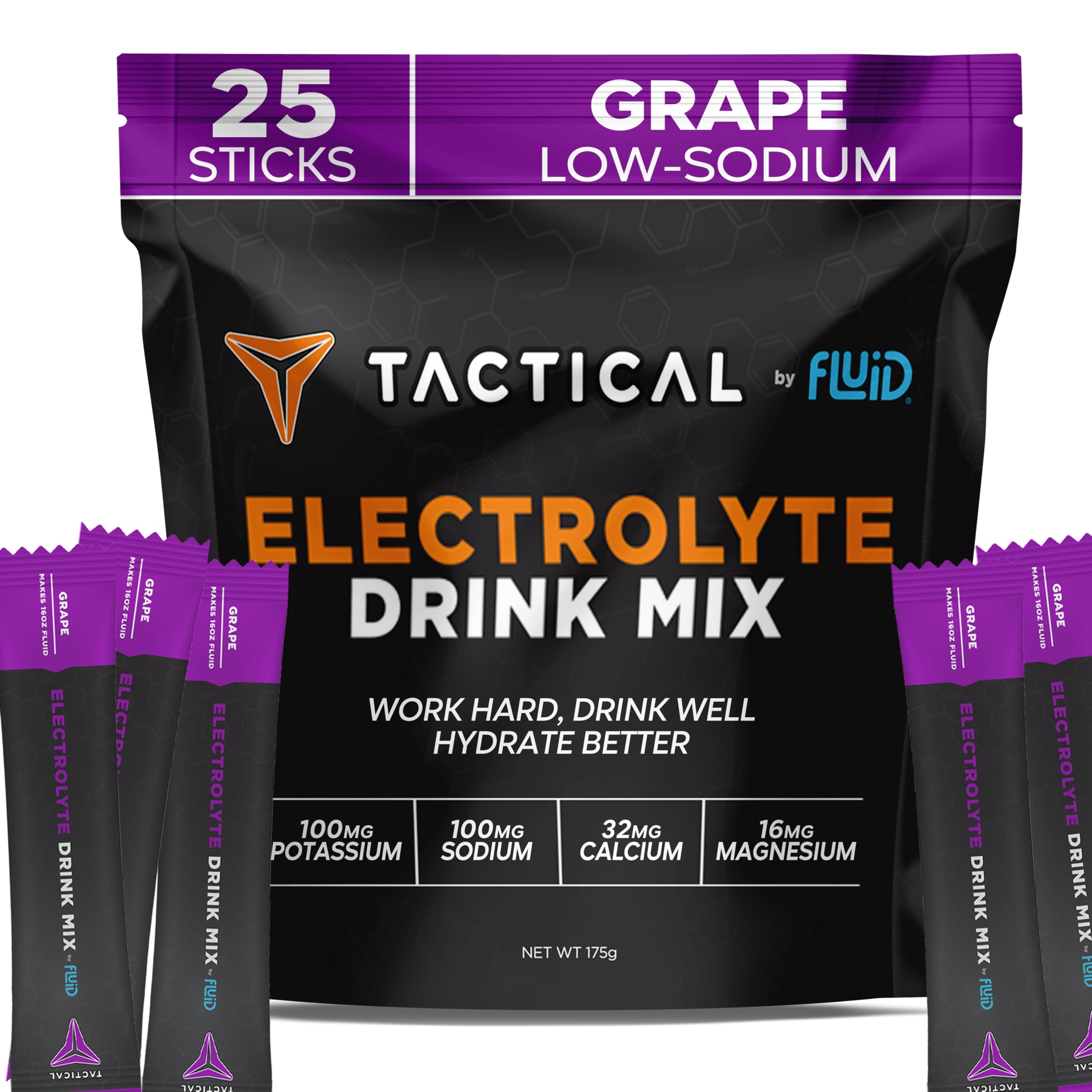 Fluid Tactical paquete de polvo electrolito para empezar hidratación.