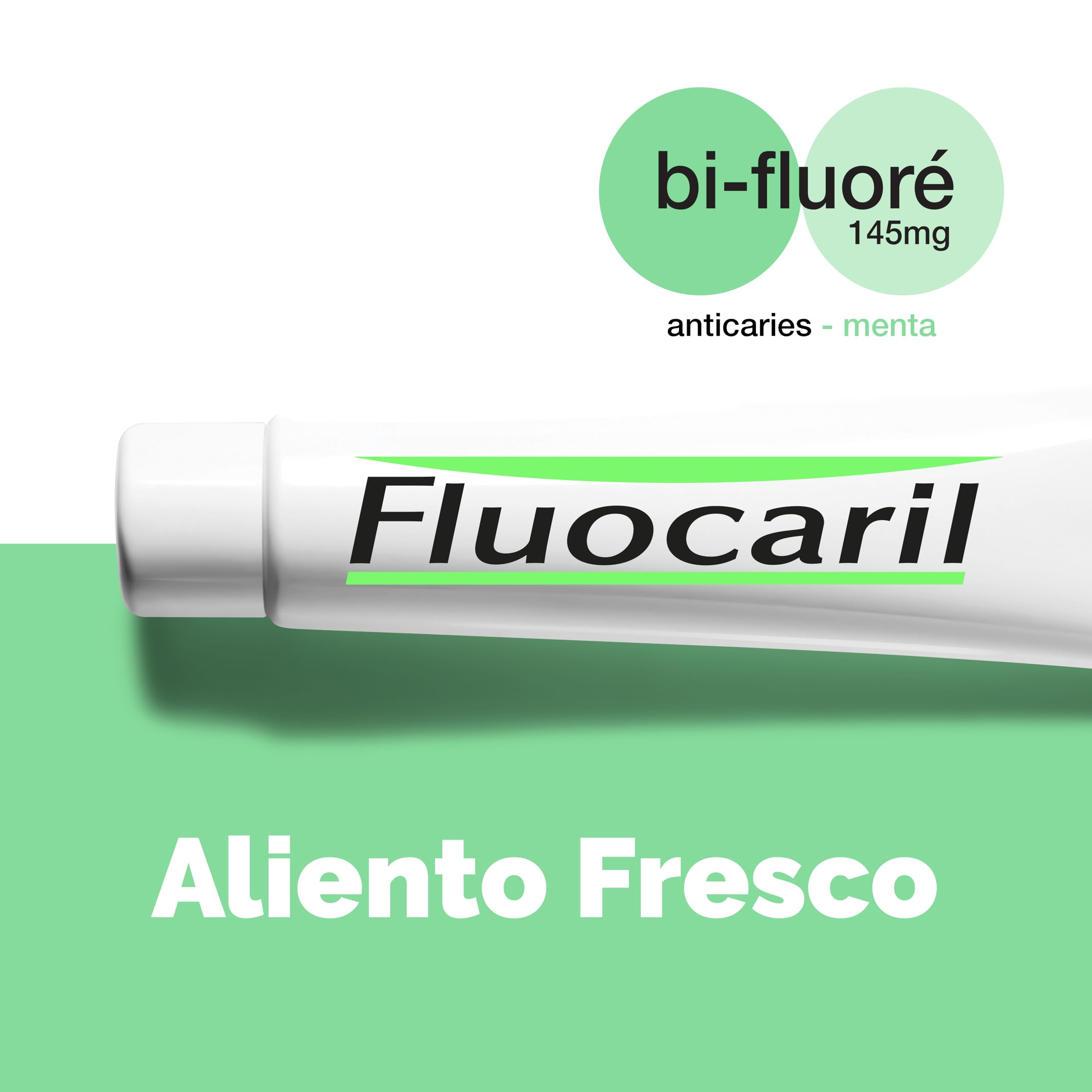 Fluocaril Bi-Fluore Duplo 145 mg menta: uso diario recomendado para higiene bucal.