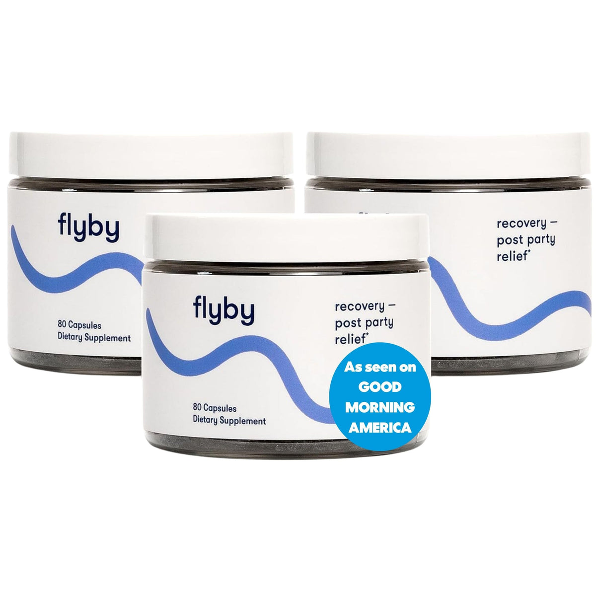 Flyby Recovery: botella frontal lista para iniciar la rutina posfiesta.