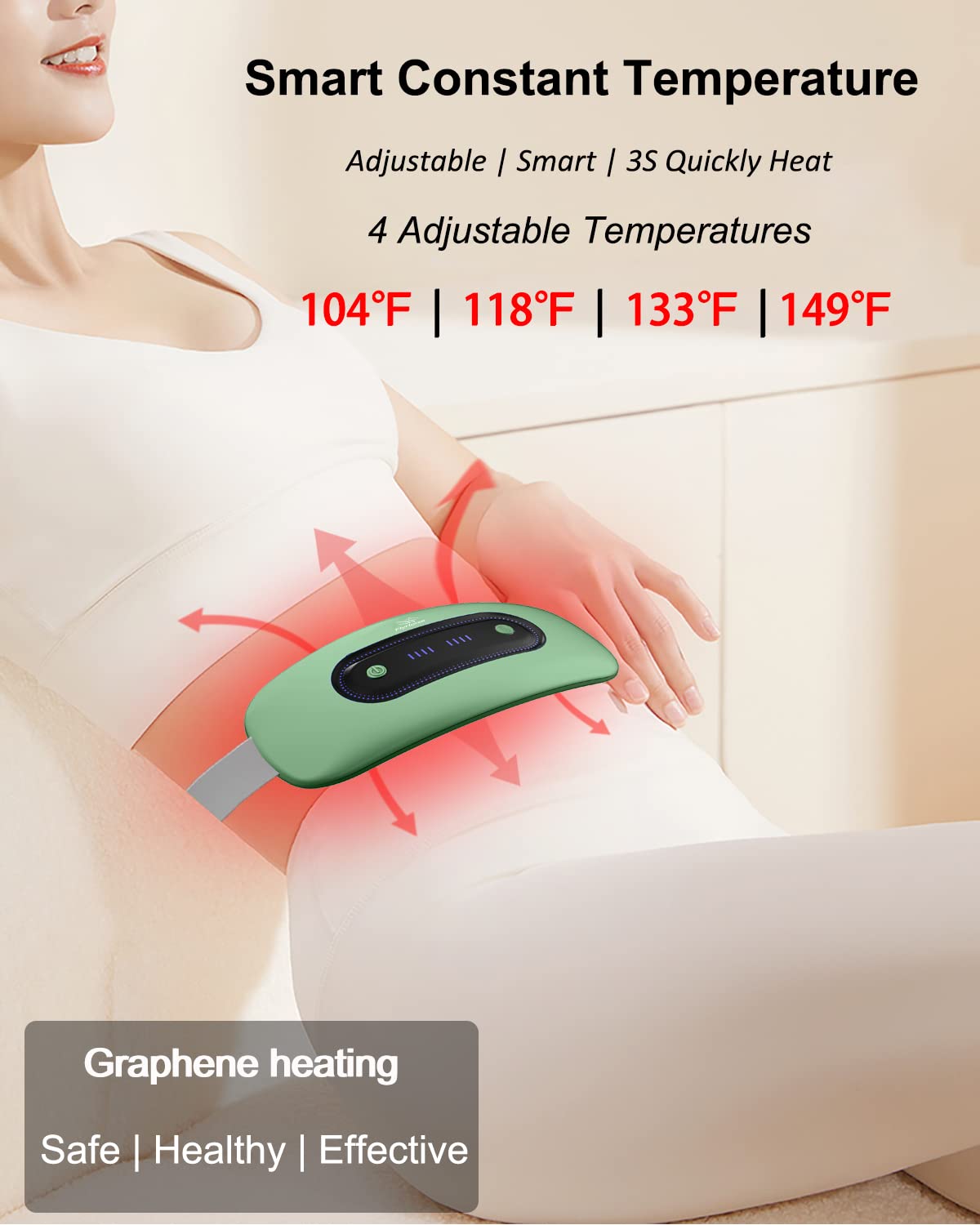 Flyhorse almohadilla con cuatro niveles de calor para distintas preferencias.