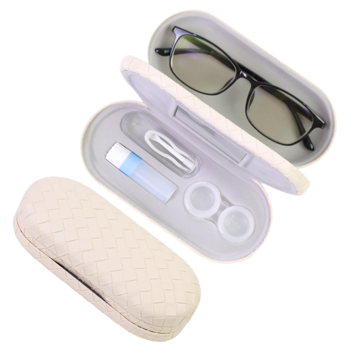FlyingMage 2 en 1 estuche gafas y lentes, ideal para viaje y organización.