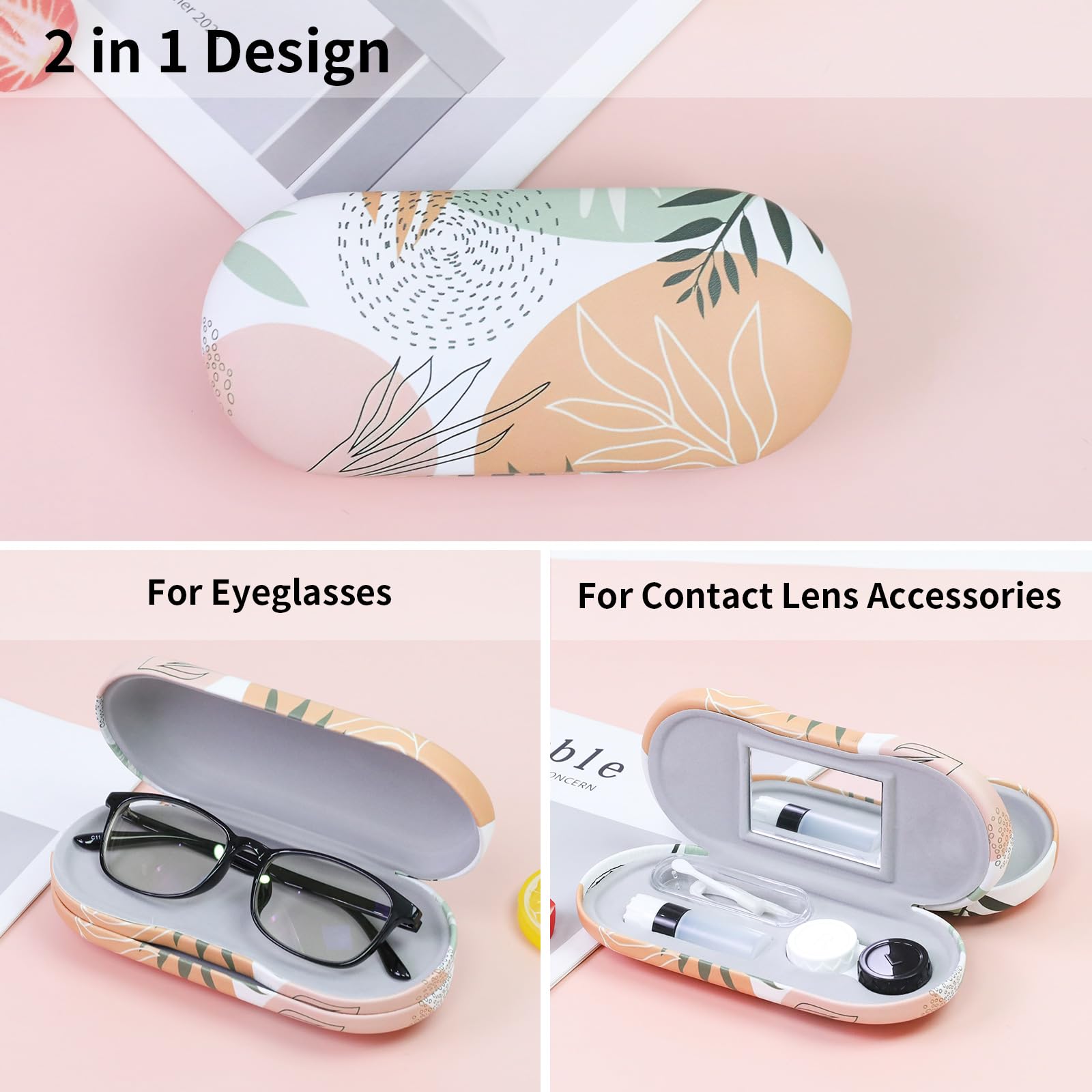 Protección exterior PU dura para gafas y lentes de contacto.