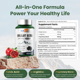 Flynew Shilajit cápsulas fáciles de tragar para absorción diaria.