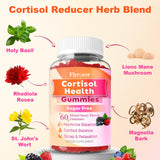 Flyrocer Cortisol Detox gomitas, magnesio y L-teanina para relajación y enfoque.