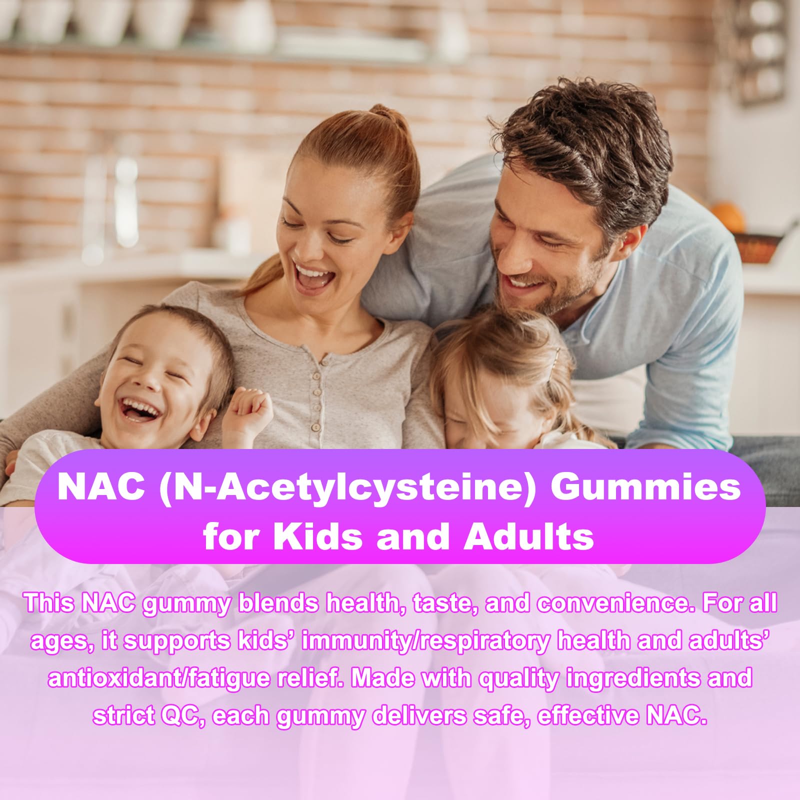 Flyrocer NAC Gummies, envase de 60 gomitas, compra conveniente