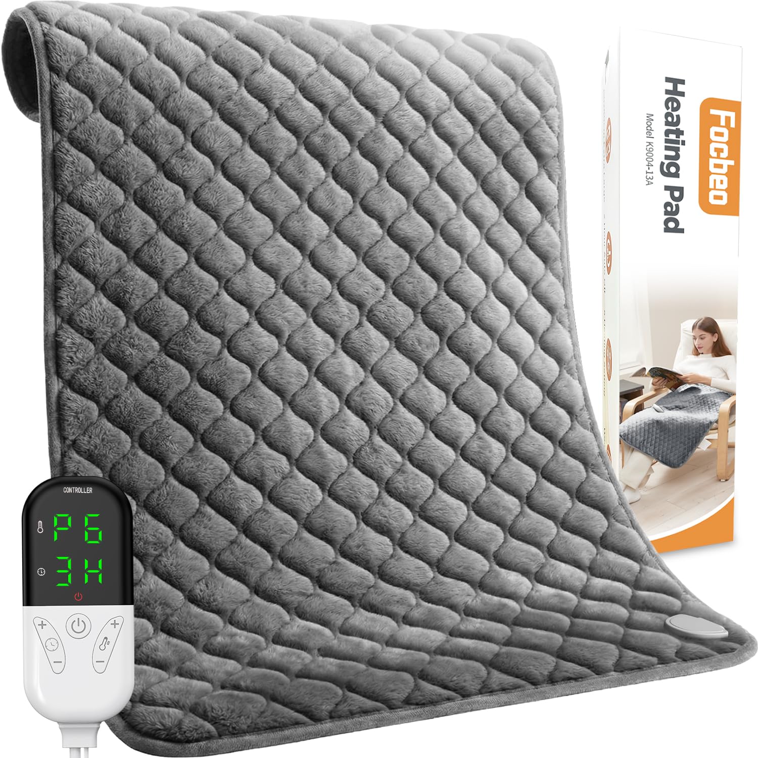 Almohadilla de calor Focbeo con cobertura extra grande para espalda y piernas