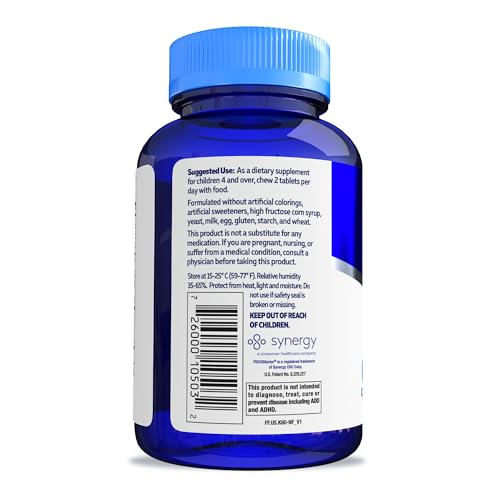 Focus Factor Kids: detalle de etiqueta con ingredientes clave.