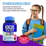 Focus Factor Kids: ritual diario de desayuno con masticable de frambuesa.