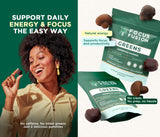 Gomitas Focus Fusion Supergreen, dorso del empaque con información clara
