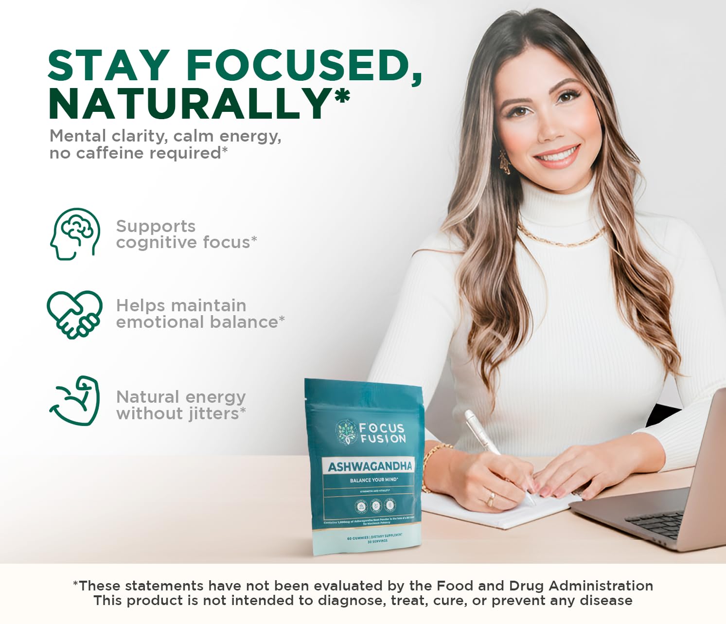Textura masticable con sabor frambuesa para bienestar diario Focus Fusion