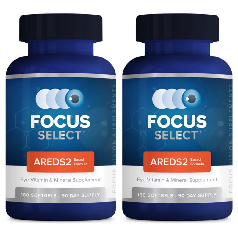 Focus Vision Select AREDS2, cápsulas en botella para apoyar la salud macular.