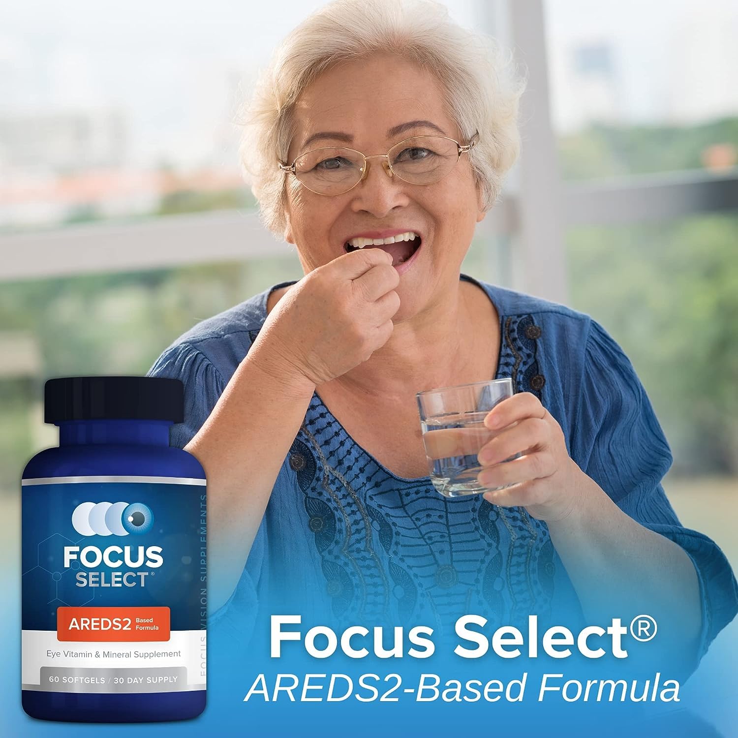 Focus Vision Select AREDS2, dosis diaria sugerida para rutina simple.