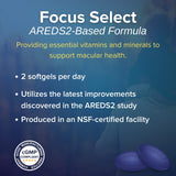 Capsulas Focus Select AREDS2 para la noche, acompañadas de la cena.