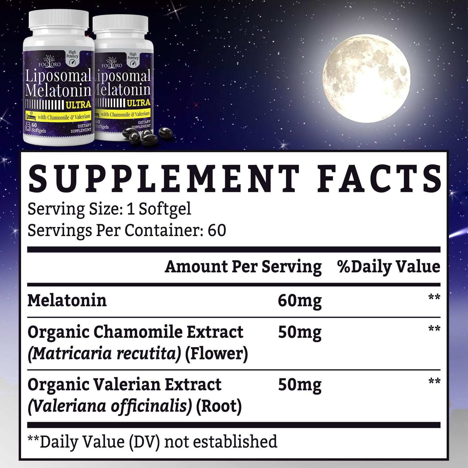Dosis alta de melatonina con liposomas para absorción eficiente