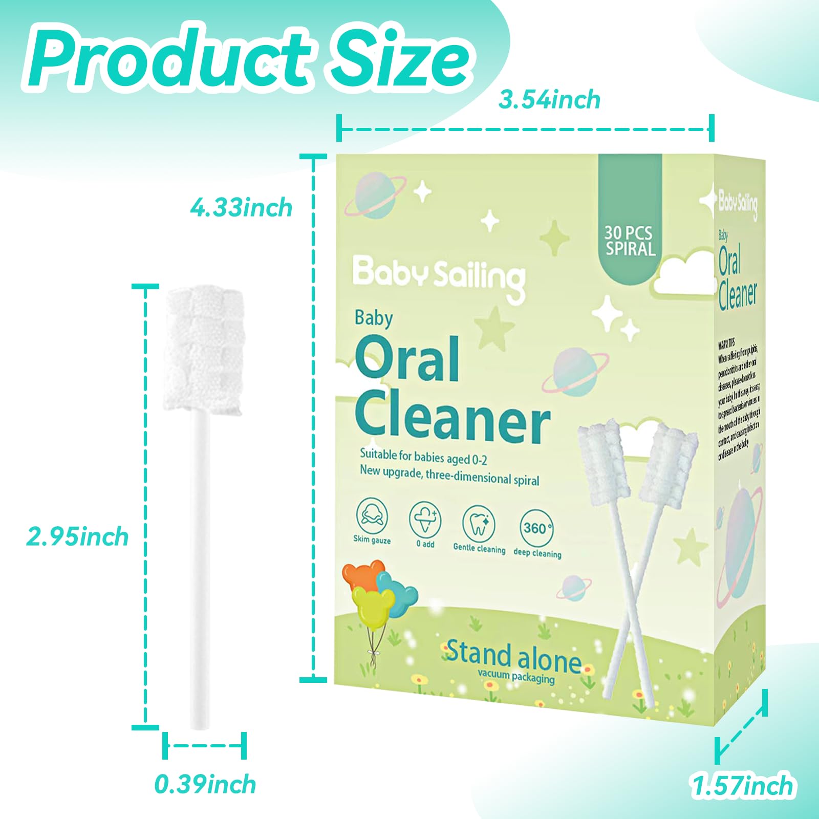Foily cabezal 3D ondulado para limpieza de lengua de bebé, más eficaz.