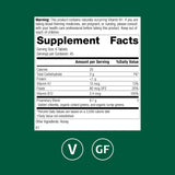 Standard Process Folato de Alimentos Enteros: etiqueta frontal con información nutricional.