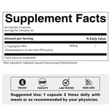 FOLIUS LABS L-Tryptophan, cápsulas de 120 unidades para uso diario.