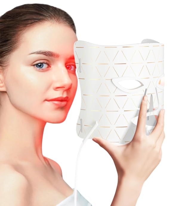 FOLOKE MASCARA TERAPIA LUZ LED ROJO630 INFRARROJO830 para rejuvenecimiento suave.