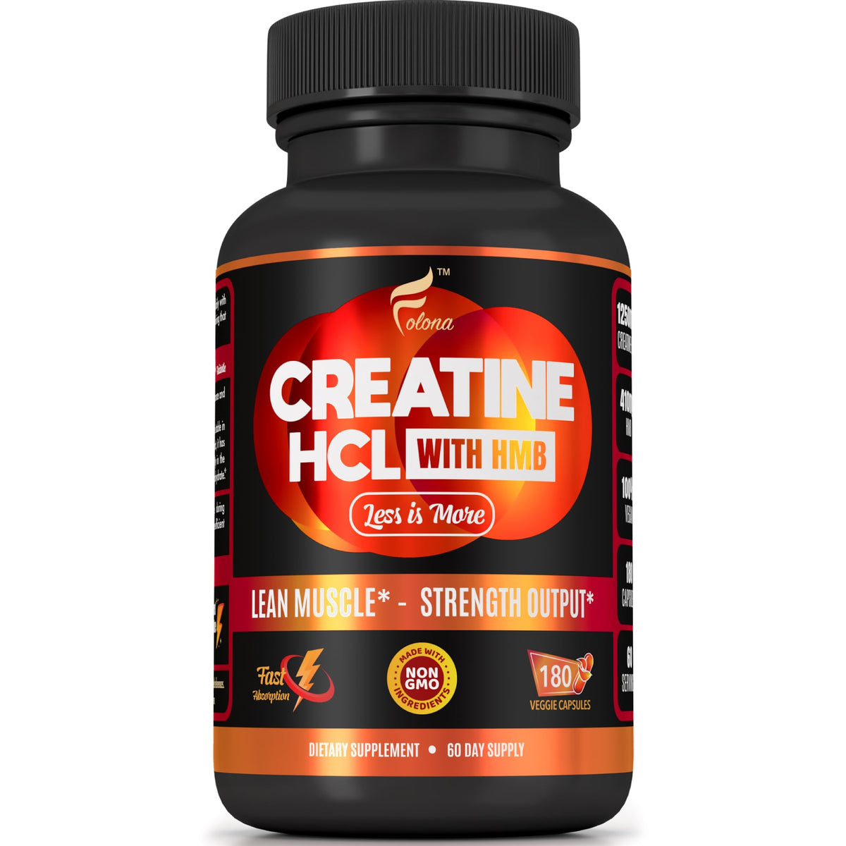 Cápsulas Folona Creatina HMB para apoyo muscular diario.