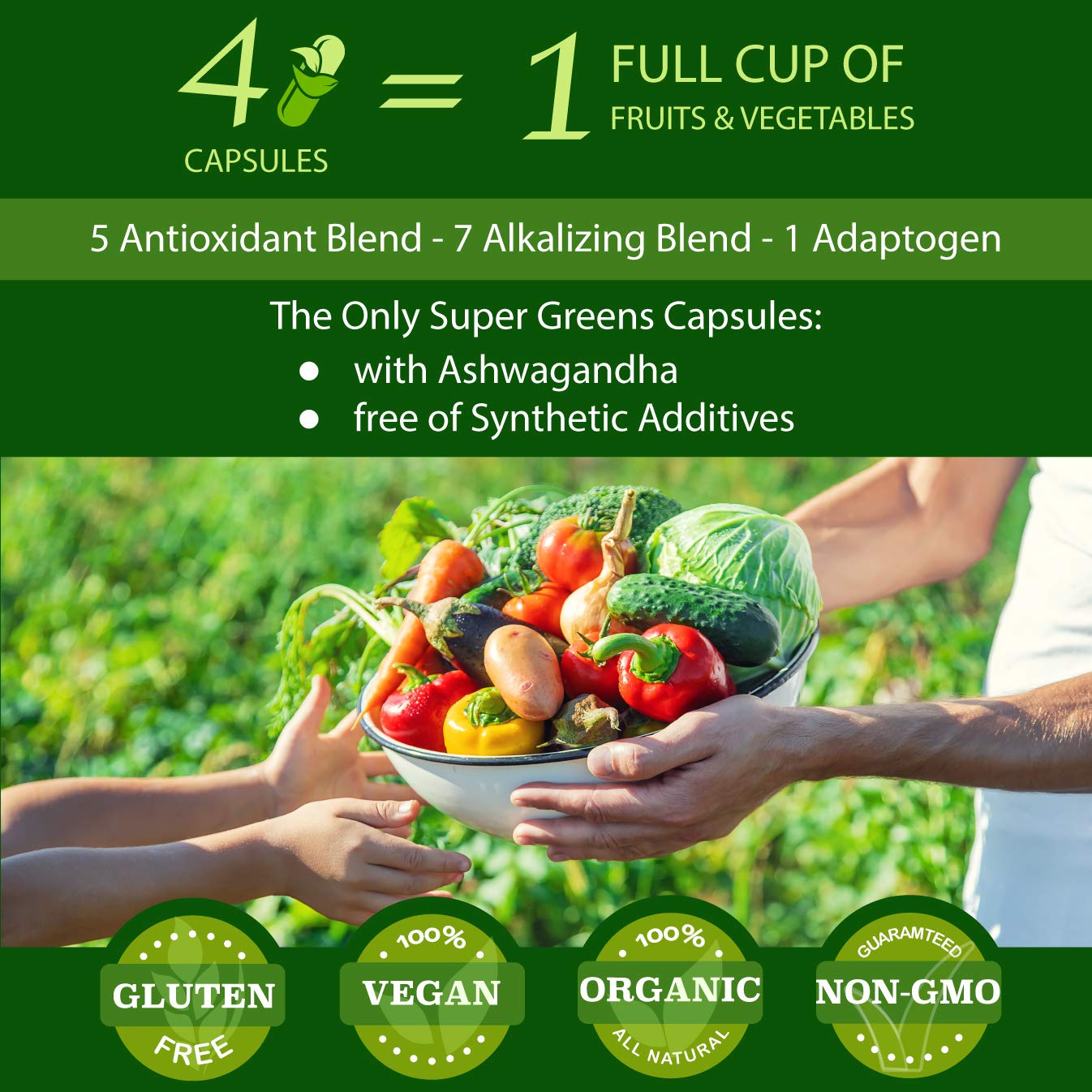 Folona Super Greens ingredientes naturales para nutrición diaria.