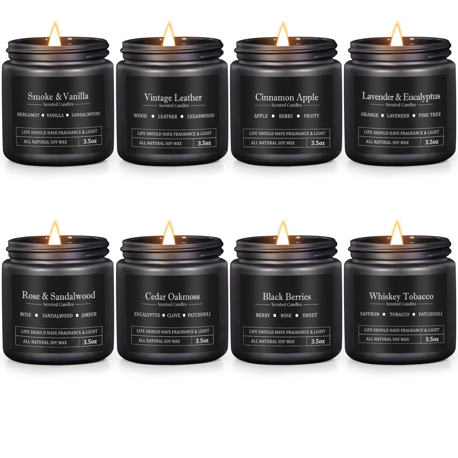 Velas FOMICO humo y vainilla para un ambiente masculino cálido.