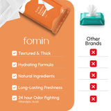 Toallitas FOMIN para uso corporal completo, frescura diaria